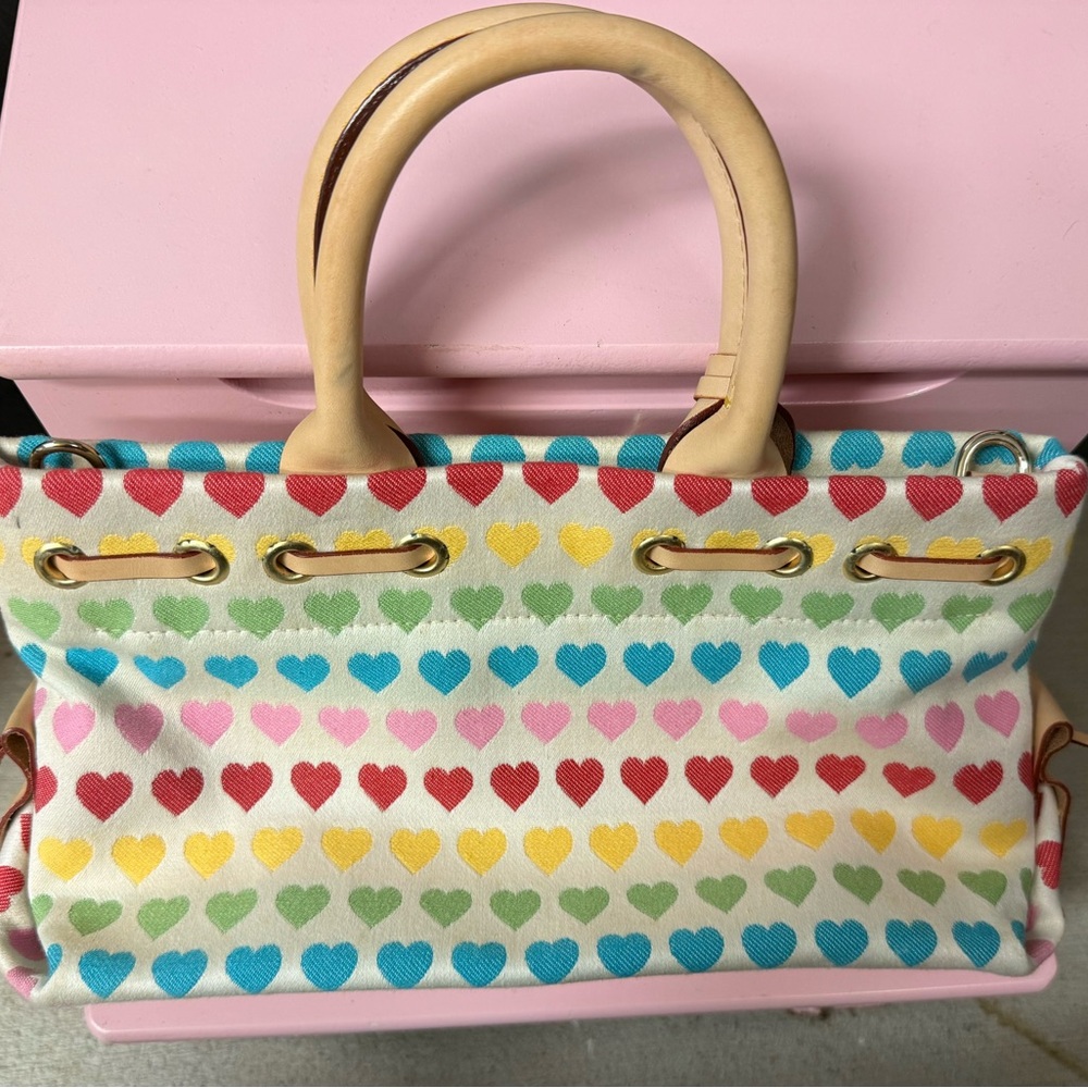 Dooney & Bourke Pastel Heart Satchel - Picture 3 of 10